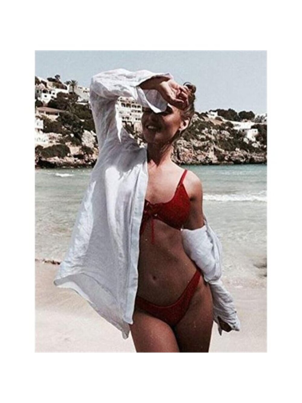 Women's Long Sleeve Beach Shirt Blouses Bathing Suit Cover Up - Picture 4 of 5